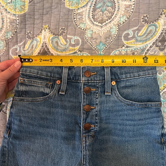 Madewell Button Fly High Rise Denim Shorts Size 24 - Picture 7 of 9
